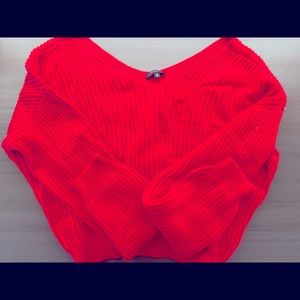 Dynamite red crop sweater.